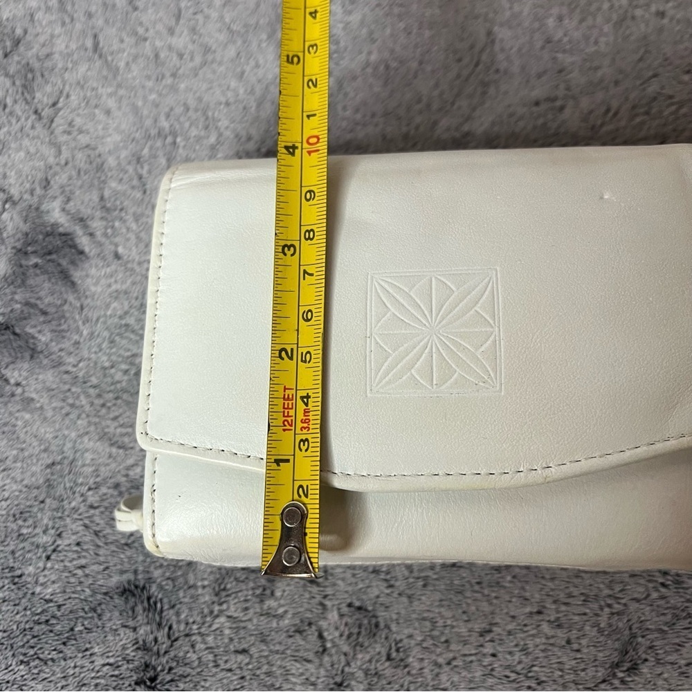Koltov Mini Wallet White Cowhide Crossbody Purse - Picture 4 of 8